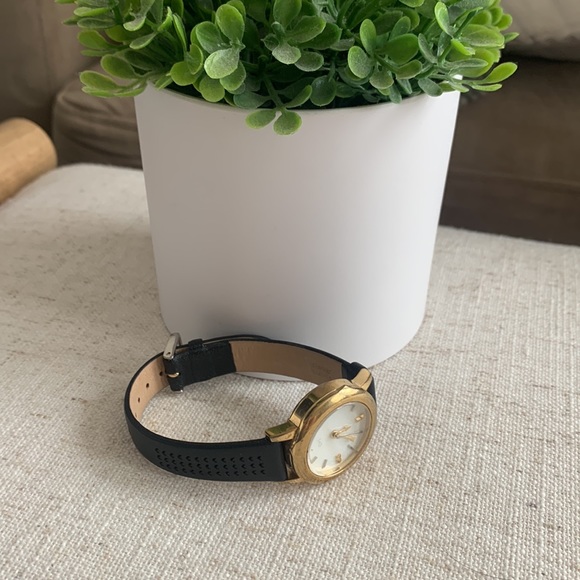 Stella & Dot tan wrap watch with gold face, black band also included! - Picture 11 of 11